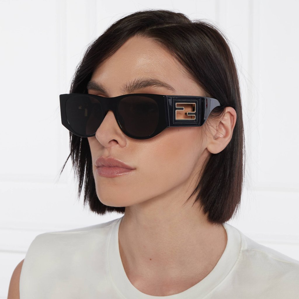 New Fendi Fe40109i 01a Sunglasses Black Women Eyewear